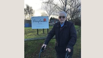 Pontefract care home Resident brings in the new year with a lovely walk